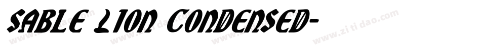 Sable Lion Condensed字体转换
